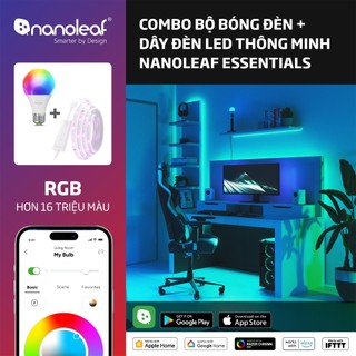 Nanoleaf Essentials Bundle bóng đèn và dây đèn LED thông minh 16 triệu màu