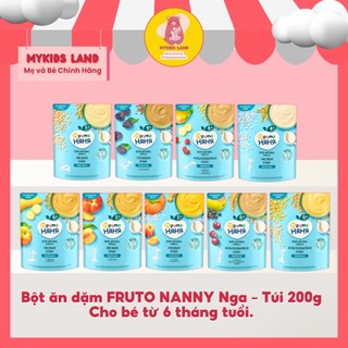 Bột ăn dặm fruto nga - bột cháo frutonanny nga túi 200g - cho bé từ 4m+ 5m+ 6m+