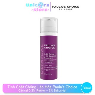 Tinh Chất Gấp Đôi Sức Mạnh Chống Lão Hóa Paula's Choice 0.3% Retinol + 2% Bakuchiol Treatment