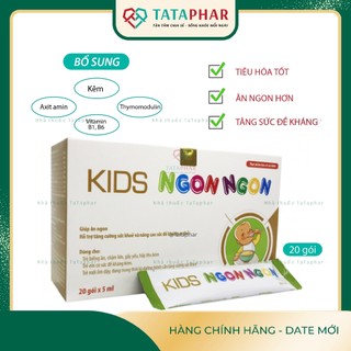 Siro ăn ngon kids ngon ngon hỗ trợ tăng cường sức khỏe siro biếng ăn hộp 20 gói x 5ml vị thơm dễ uống