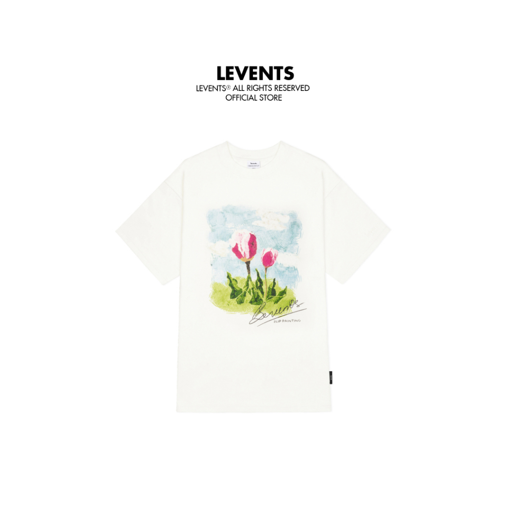 Áo Thun Levents 2Lip/ Cream Tee 100% Cotton Unisex T-shirt Oversized