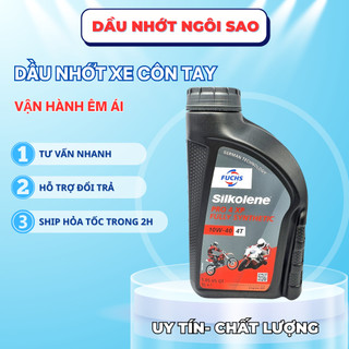 Nhớt tổng hợp siêu cao cấp Fuchs Silkolene cho xe số, côn tay,moto..