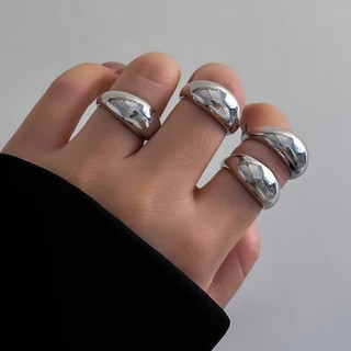 Nhẫn Nữ Set 4 Cái, Nhẫn Trơn Đơn Giãn - N001