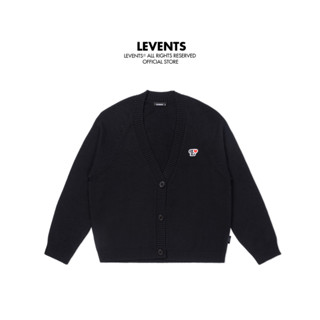  Áo Cardigan Regular Fit Levents Heart Line Knit  Black Chất Len Unisex 