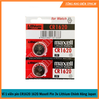 Vỉ 1 viên pin cr1620 1620 maxell pin 3v chính hãng japan
