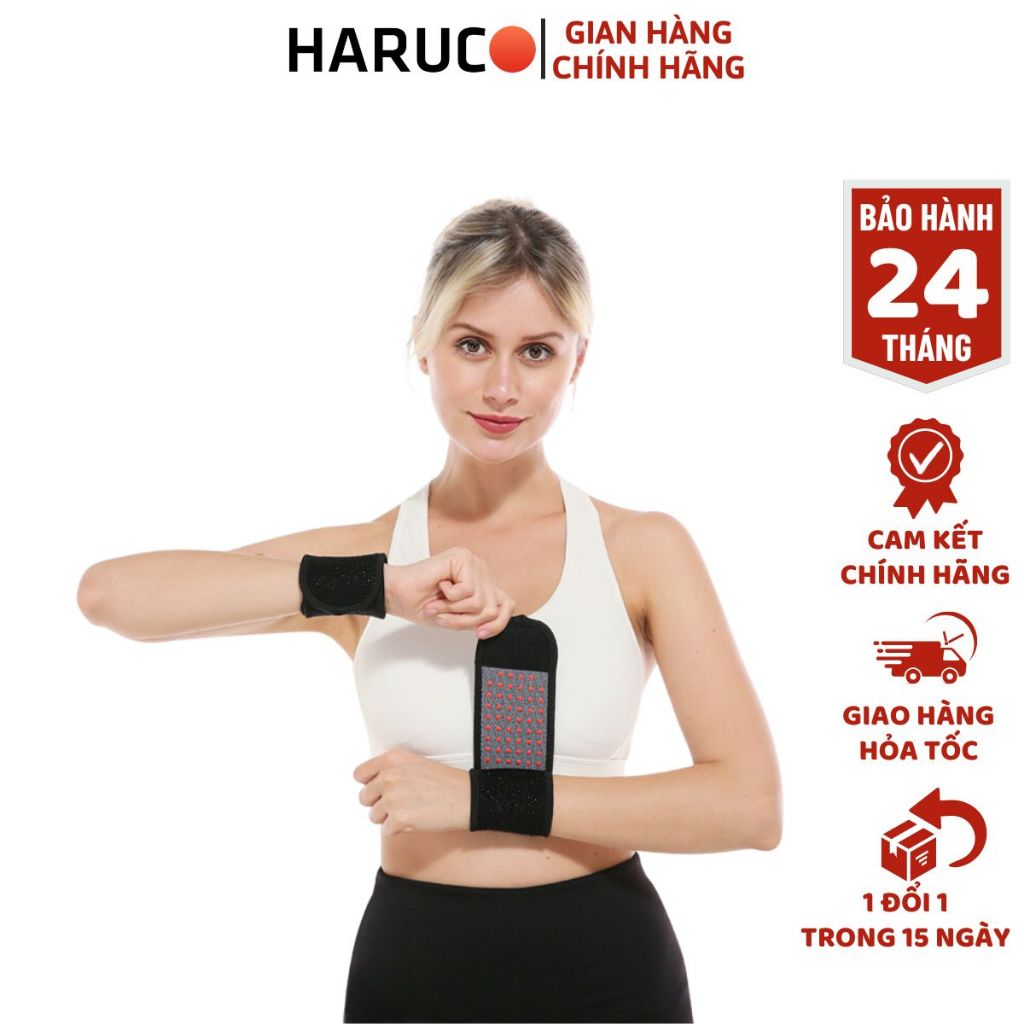 Đai Cổ Tay Haruco Từ Tính Tự Nóng Giúp Giảm Đau, Cố Định, Giảm Chấn Thương, Bảo Vệ Khớp Cổ Tay