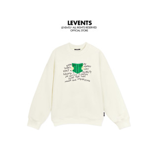 Áo Sweater Levents Book/ Cream 100% Cotton Unisex Oversized
