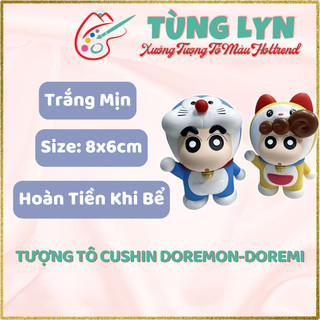 Tượng Tô Màu Cushin Doremon/Doremi 8cm , Tượng Thạch Cao Tùng Lyn