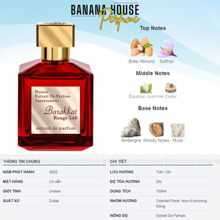 Nước hoa unisex dubai barakkat rouge 540 edp full size 100ml nhân tố quyền năng