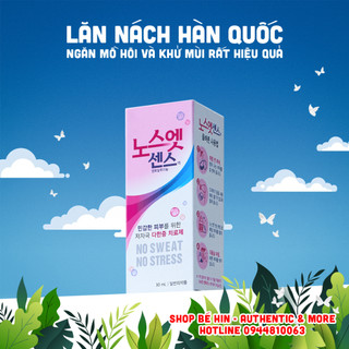 Lăn nách No Sweat No Stress Hàn Quốc, ngăn mồ hôi và khử mùi rất hiệu quả, không thâm nách, 30ml