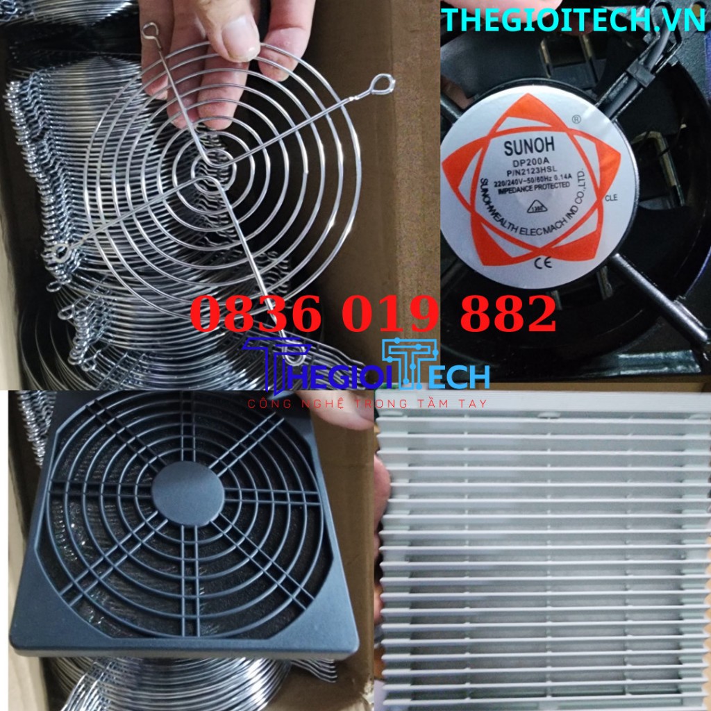 TH Lưới Bảo Vệ Quạt Tản Quạt Hút Mạ Crom 12cm 15cm 20cm, Tấm lọc bụi quạt hút Fan Filter 90x90 120x120 150x150 200x200 - 3cái Lưới sắt bảo vệ - 15x15cm