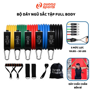 Bộ Dây Ngũ Sắc Tập Gym Full Body DUONG SPORT, Dụng Cụ Tập Gym Có Nhãn Kháng Lực Chống Đứt DC0001