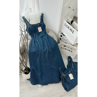 SP022085 ĐẦM MIDI JEAN 2S BẢN TO CỔ U