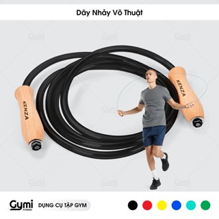 Dây Nhảy Cán Gỗ Tập Luyện Thể Thao - Thể Lực - Võ Thuật - Kèm Dây Cao Su To Nặng