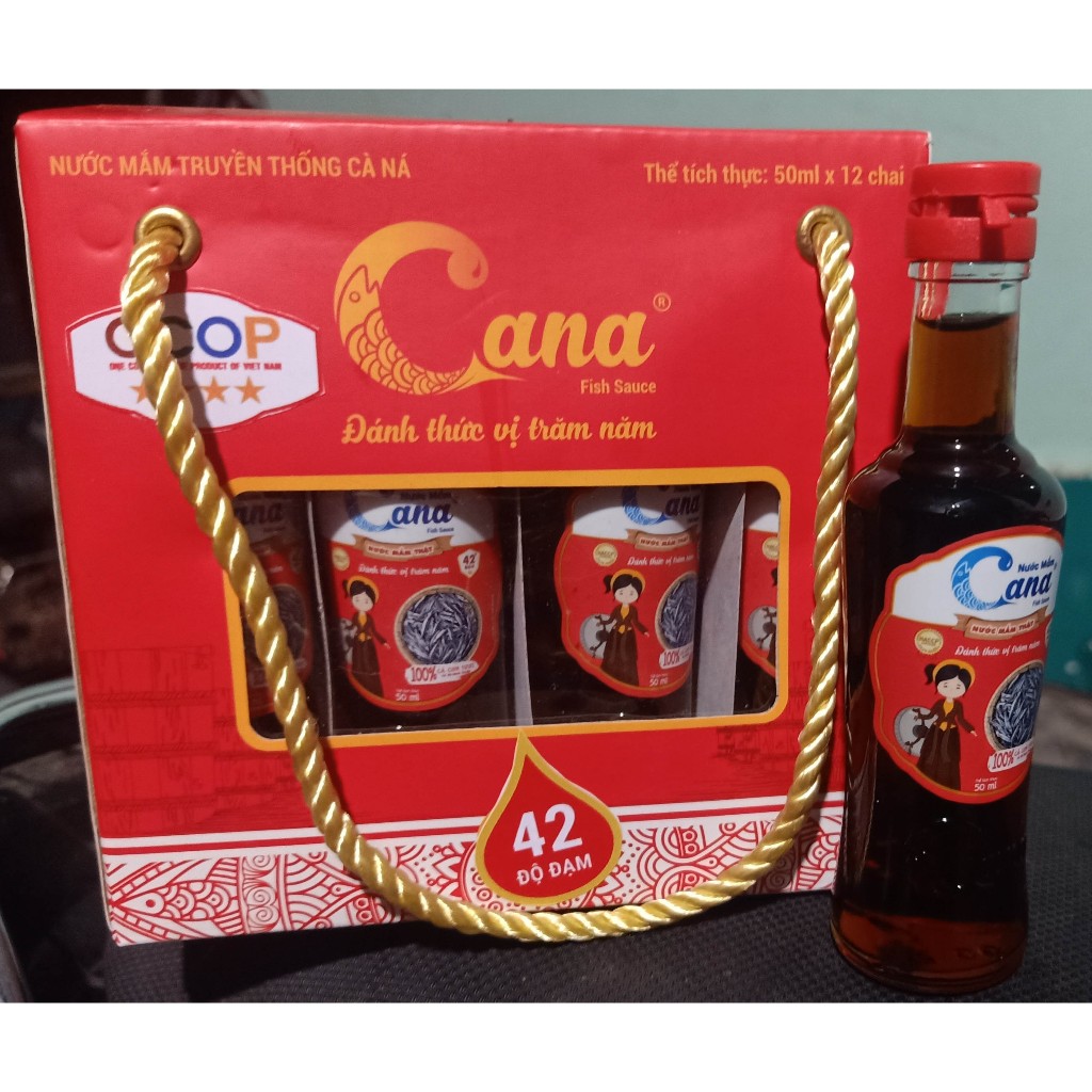 Hộp nước mắm Cana 42N 50ml 12 chai
