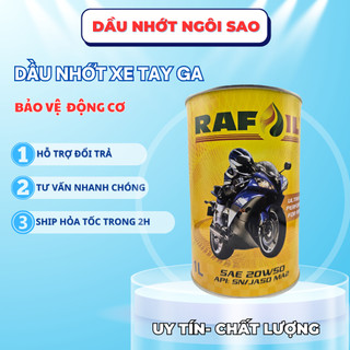 Combo 6 lon nhớt 1l rafoil tổng hợp 20w50