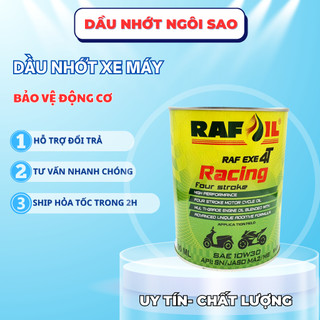Combo 6 lon nhớt tổng hợp cho xe tay ga,xe số Rafoil 10W30 800ML