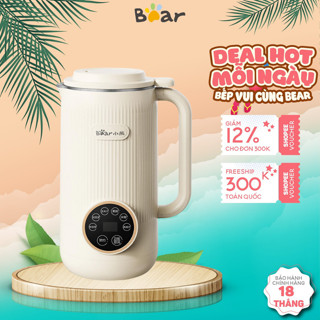 Máy làm sữa hạt mini 0.6L Bear DJJ-D06X3 (SB-SH06C), 600W, xay nấu đậu nành, ngũ cốc, BH 18 Tháng