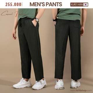 Quần thun xốp co giãn nam dáng baggy lưng thun xuất hàn