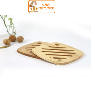Miếng Lót Nồi Cách Nhiệt Hình Bầu Bằng Gỗ, Rế Lót Nồi Tiện Gọn Bền Đẹp Sang Trọng - Gỗ Đức Thành 09551