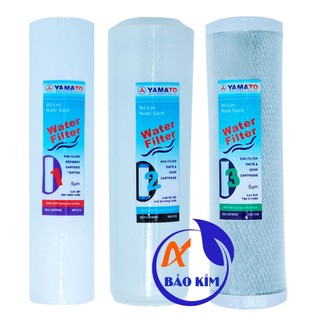 Bộ sản phẩm lõi lọc nước số 1 pp & số 2 ocb & số 3 cto 10inch yamato