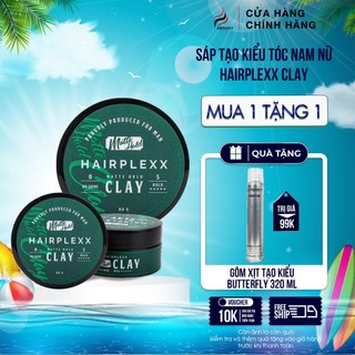 Sáp vuốt tóc nam Hairplexx Clay USA 80g, sáp giữ nếp tóc đất sét tạo kiểu chính hãng