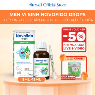 Men Vi Sinh Novofido Drops Dạng Nhỏ Giọt, Không Tanh, Bổ Sung Các Chủng Lợi Khuẩn Đường Ruột Cho Bé