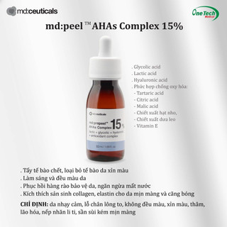 [HÀNG CÔNG TY] Dung Dịch Peel Da Trắng Sáng Giảm Thâm Md:Ceuticals PREPEEL  AHAS COMPLEX 15% 50ml