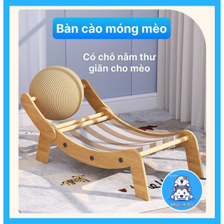 Bàn cào móng cho mèo kết hợp chỗ nằm tiện lợi giúp mèo thư giãn