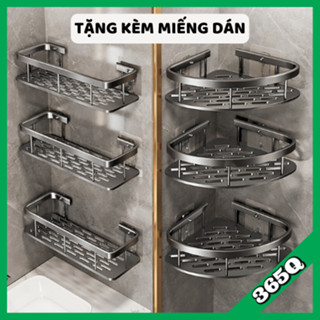 (ẢNH THẬT) Kệ góc dán tường nhà tắm chất liệu Nhôm siêu bền, kệ để đồ đa năng gắn tường không cần khoan