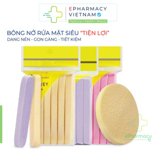 Bông nở rửa mặt Chivey - Bọt biển rửa mặt Chivey - Bịch 12 miếng