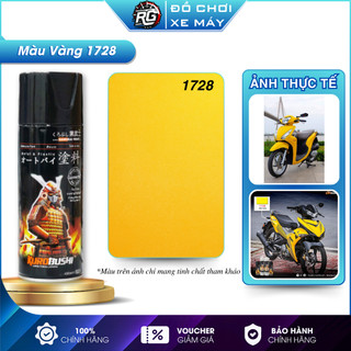 Sơn Samurai màu vàng mã 12/1728, chuyên dùng cho xe máy, Sơn xịt 400ml