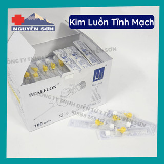 Hộp 100 Kim Luồn Tĩnh Mạch HEALFLON 22G, 24G dùng trong y tế - thiết bị y tế Nguyễn Sơn