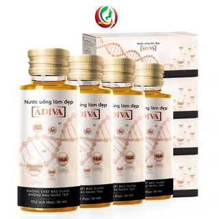 (CHÍNH HÃNG) Combo 04 hộp Collagen ADIVA dạng nước mẫu mới (14 lọ/ hộp)