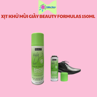 Xịt khử mùi giày Beauty Formulas NK Anh 150ml hiệu quả ngay lần đầu (chống khuẩn, nấm mốc, loại mùi)