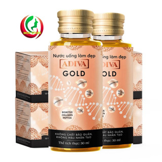 (Chính Hãng) Combo 02 Hộp Nước Uống Collagen Adiva GOLD (14 Lọ/ Hộp)