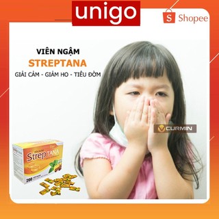 1 Viên kẹo ngậm ho bạc hà Streptana, kẹo ngậm đau họng, viên ngậm ho, kẹo ngậm ho cho bé bạc hà tiêu đờm,tan đơm giảm ho