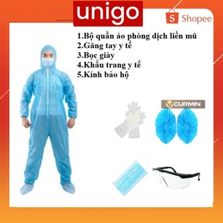 Bộ đồ bảo hộ phòng dịch, quần áo phòng chống dịch . Màu XANH hoặc TRẮNG