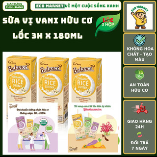 Sữa gạo hữu cơ hương vani Thái Lan 4Care Balance Organic (lốc 3 hộp x 180ml)