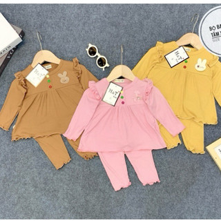 Bộ Baby doll cánh tiên dài tay thun tăm cho bé gái