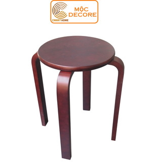 Ghế tròn, chân dẹp, Nâu Gỗ Đức Thành 31062