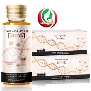 2 Hộp Nước Uống Collagen ADIVA chính hãng, 14 lọ nước/hộp