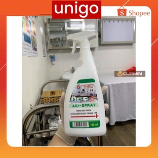 ASI-SPRAY: Dung dịch phun khử khuẩn bề mặt trong y tế chai 750ml