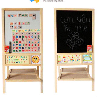  Bảng học thông minh hai mặt có nam châm từ tính cho bé tặng kèm bộ chữ tiếng việt và số 