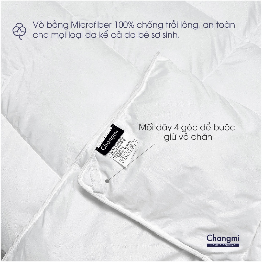 Ruột chăn lông vũ Microfiber Cao Cấp Changmi cực êm, giữ nhiệt tốt. Tiêu chuẩn khách sạn 5 sao | BigBuy360 - bigbuy360.vn
