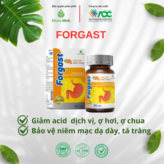 ✅ Combo 3 hộp viên uống Forgast  - Hỗ trợ giảm các triệu chứng ợ chua, khó tiêu- Hộp 60 viên