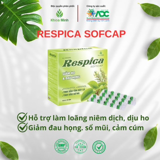 ✅ Viên dầu RESPICA Softcap - Hộp 10 vĩ x 10 viên - Hỗ trợ giảm ho, đau họng