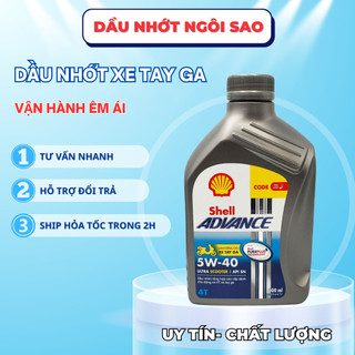 Nhớt tổng hợp cho xe tay ga Shell Advance Ultra Scooter 5W-40