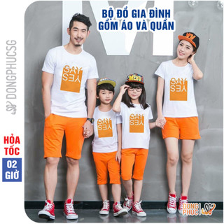 Đồng phục gia đình 3/4/5 người nguyên bộ đồ áo quần nổi bật có thể mặc đôi hội nhóm đi biển BGD298