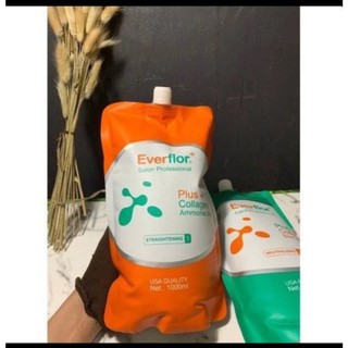 Kem duỗi Everflor 1.000ml x 2 (số 1+2) Siêu thẳng